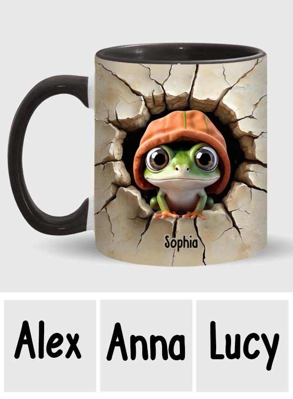 Mug personnalisé à motif grenouille mignonne