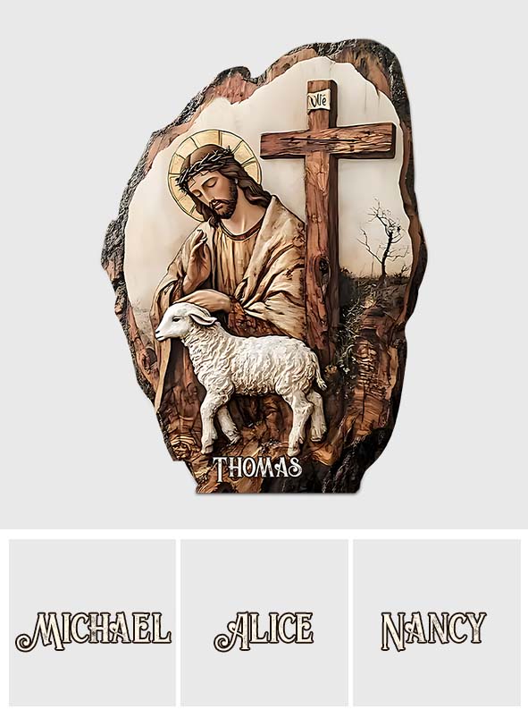 Croyez en Dieu - Plaque acrylique chrétienne personnalisée en forme de pièce