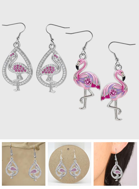 Just A Girl Who Loves Flamingos - Personalized Flamingo Earrings