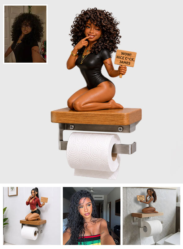 Wow ! Grand C*ck - Porte-Papier Toilette Personnalisé Épicé pour Couples