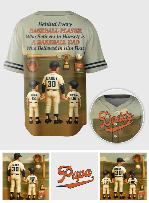Baseball Dad - Personalized Baseball Baseball Jersey