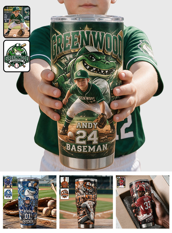 Tasse de Baseball Personnalisée - Équipe et Photo au Choix