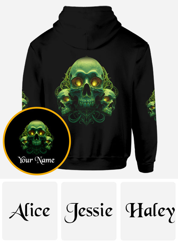 Mon démon est prêt à jouer - T-shirt personnalisé à motif crâne intégral