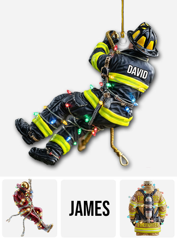 Noël des pompiers fiers - Ornement de Noël personnalisé pour pompiers