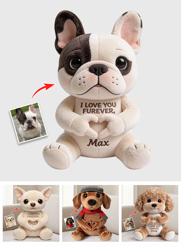 Forever Love - Personalized Dog Premium Faux Fur Pillow