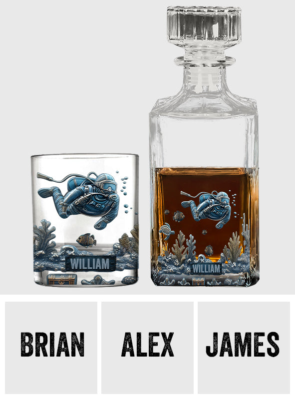 Ocean's Deep - Verre à whisky de plongée sous-marine personnalisé