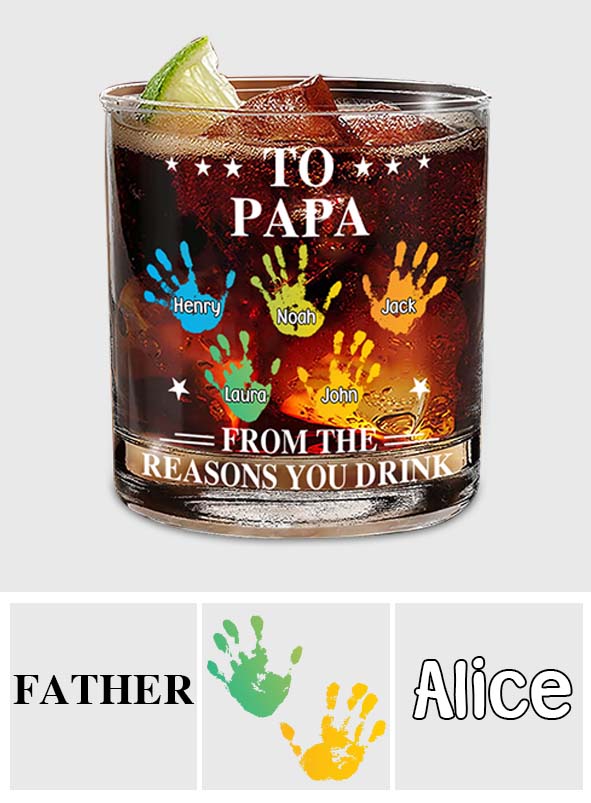 Raison de boire - Verre à whisky personnalisé pour papa