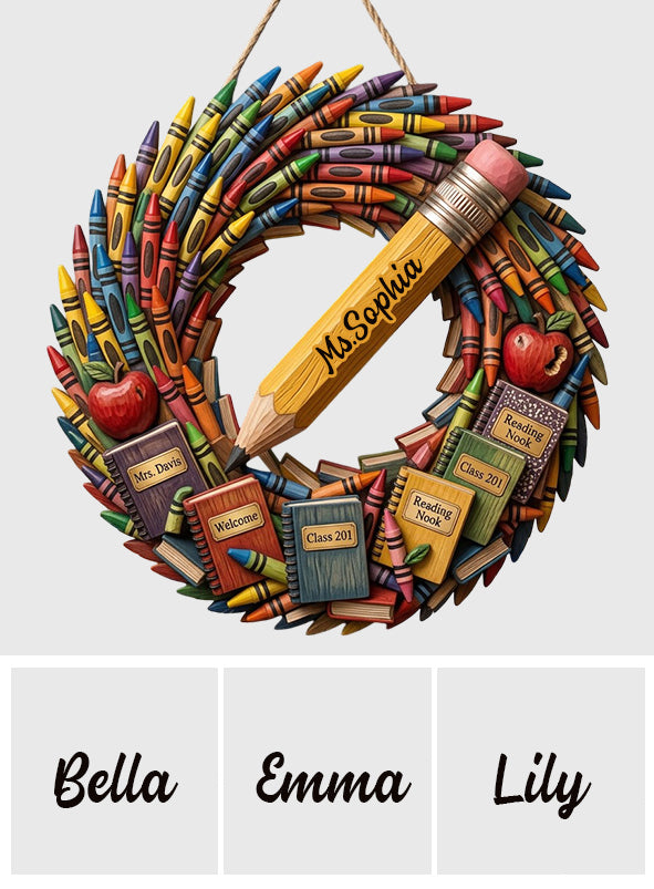 Welcome To My Class - Personalized Teacher Custom Shaped Wood Sign