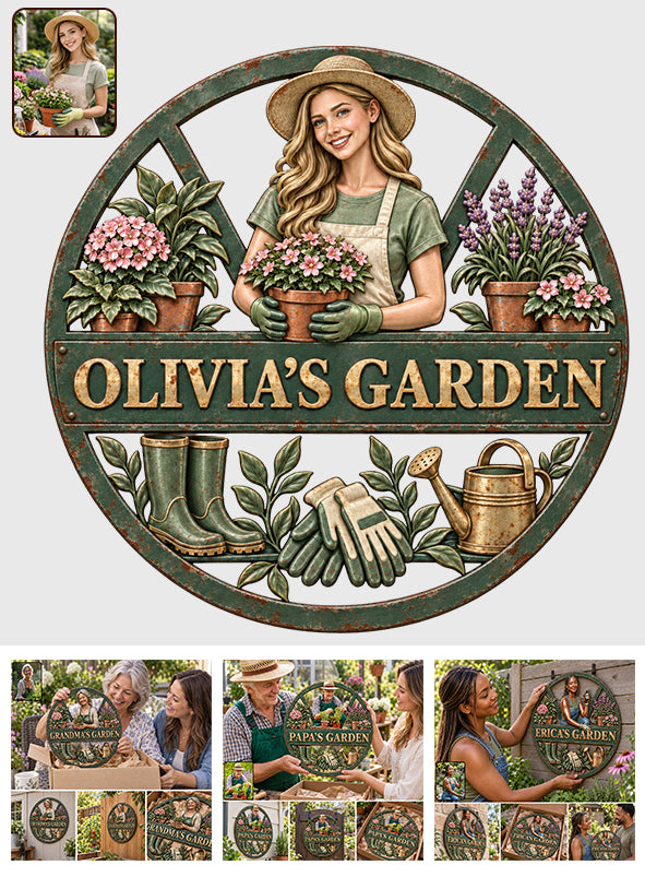 Welcome To My Garden - Personalized Gardening 3D Printed Cut Metal Sign