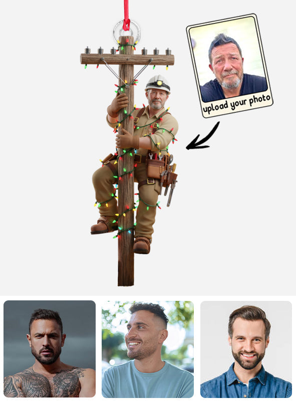 Garder la lumière allumée - Ornement personnalisé pour électricien