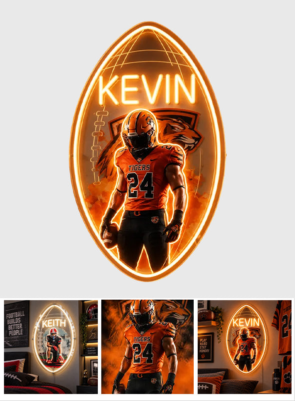 Any Sport, Any Photo - Personalized Football Neon LED Light Sign