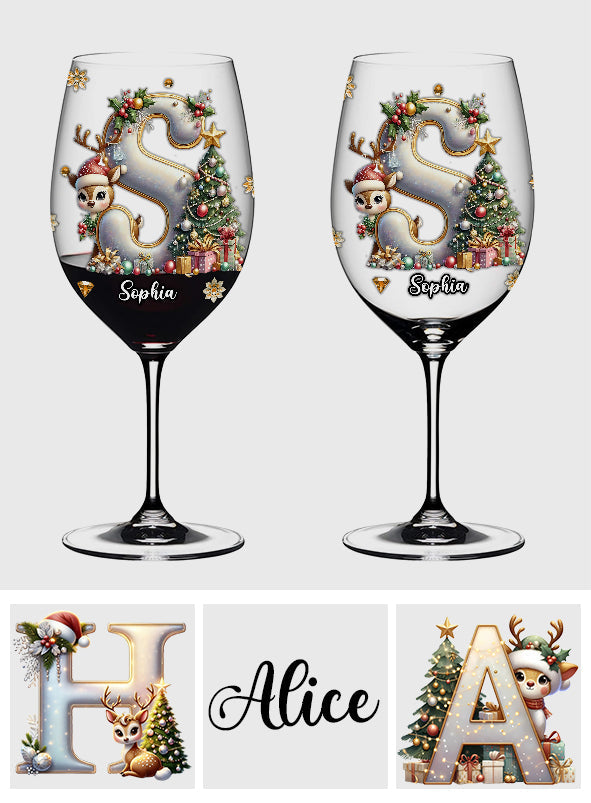 Sparkle Family - Personalized Family Wine Glass With Long Stem