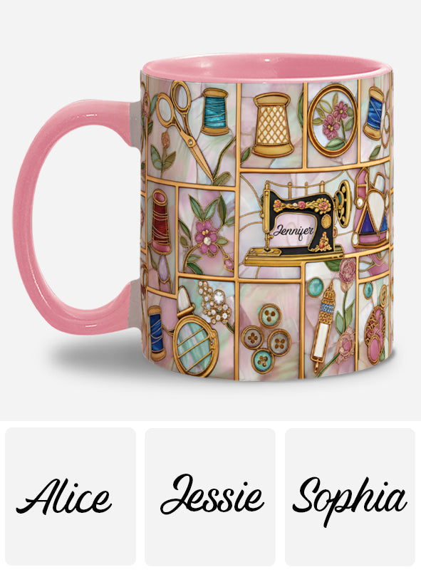 Mug personnalisé « Juste une fille qui adore coudre »