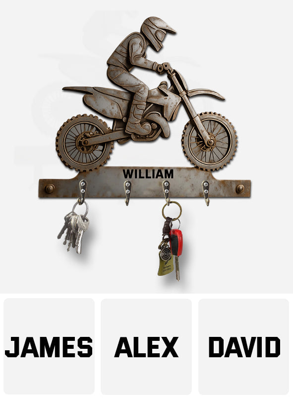 Dirt Bike/ Motocross Key Hanger - Personalized Dirt Bike Custom Shaped Key Rack