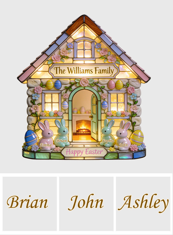 Happy Easter - Personalized Family LED Light Acrylic Sign