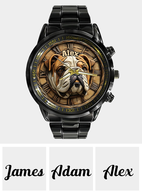 Brave Bulldog - Personalized Dog Hand Watch