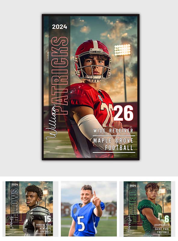 Any Sport, Name, Postion, Number, Team.... - Personalized Football Canvas And Poster