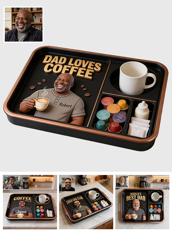 Papa Aime le Café - Plateau Personnalisé