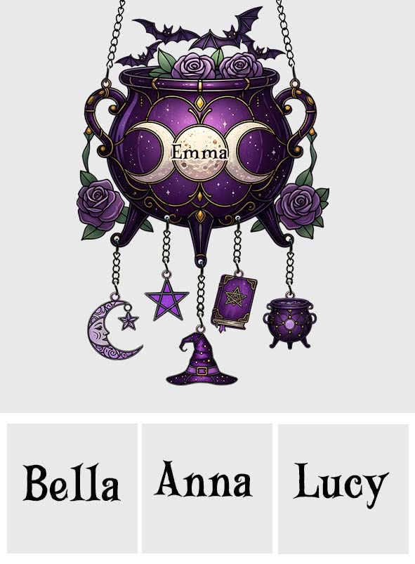 Outils de sorcière magiques - Attrape-soleil personnalisé à suspendre à la fenêtre avec breloques