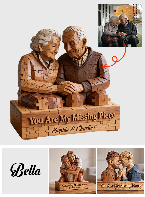 Couple Gift, You Are My Missing Piece - Personalized Couple Custom Shaped Acrylic Plaque