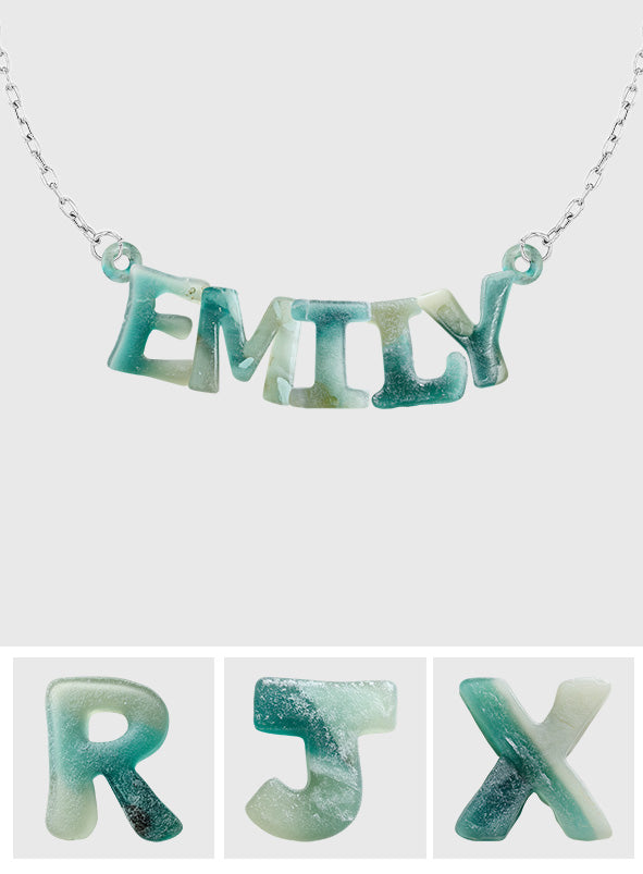 Collier pendentif personnalisé en verre de mer pour les amoureux de la mer