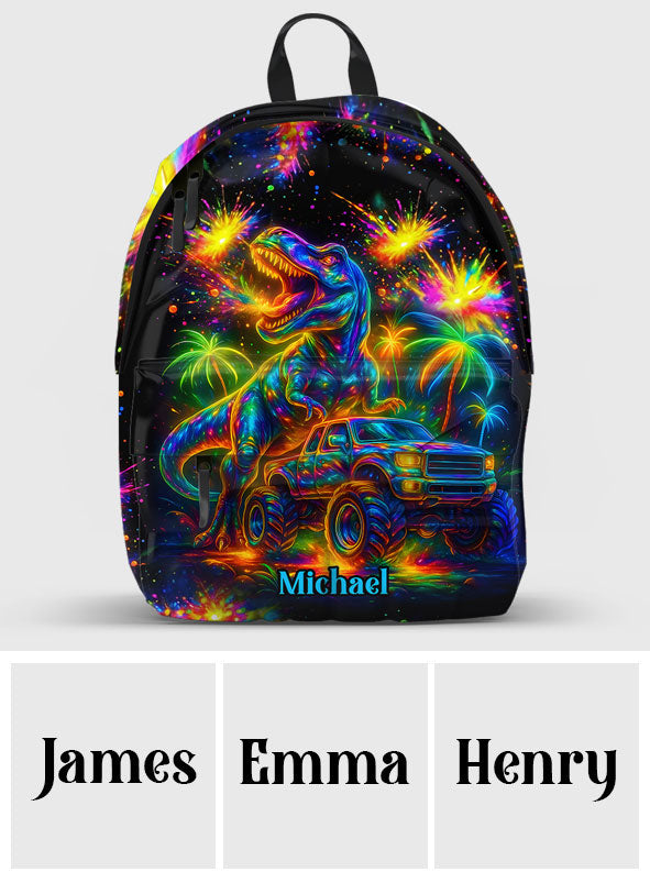Colorful Dinosaur - Personalized Kid Backpack