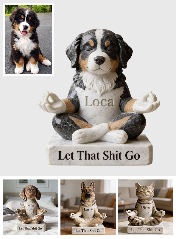 Laissez tomber ça - Plaque en acrylique personnalisée en forme de chien
