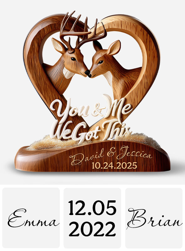 Toi et moi, on gère ! - Plaque acrylique personnalisée de chasse en forme sur mesure