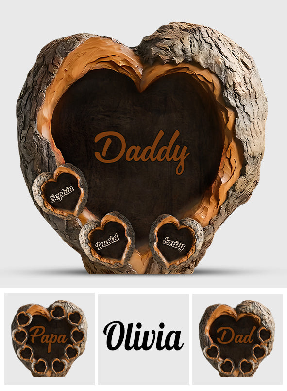 Daddy's Sweethearts - Personalized Father Custom Shaped Acrylic Plaque