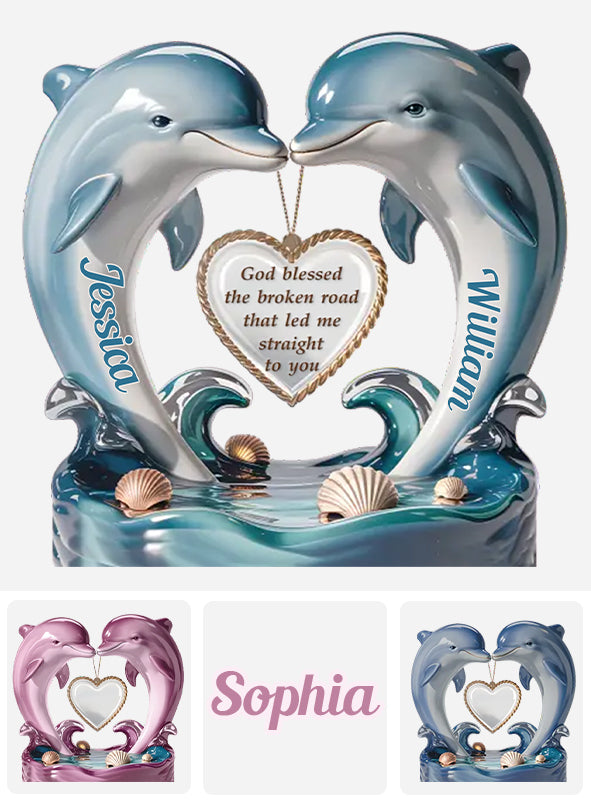 From One Heart To Another, Always - Personalized Couple Custom Shaped Acrylic Plaque