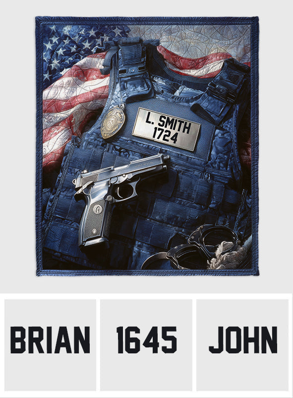 Servir et protéger - Couverture personnalisée pour policiers