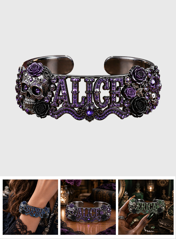 Beautiful Skull Bracelet - Personalized Skull Shaped Cuff Bracelet