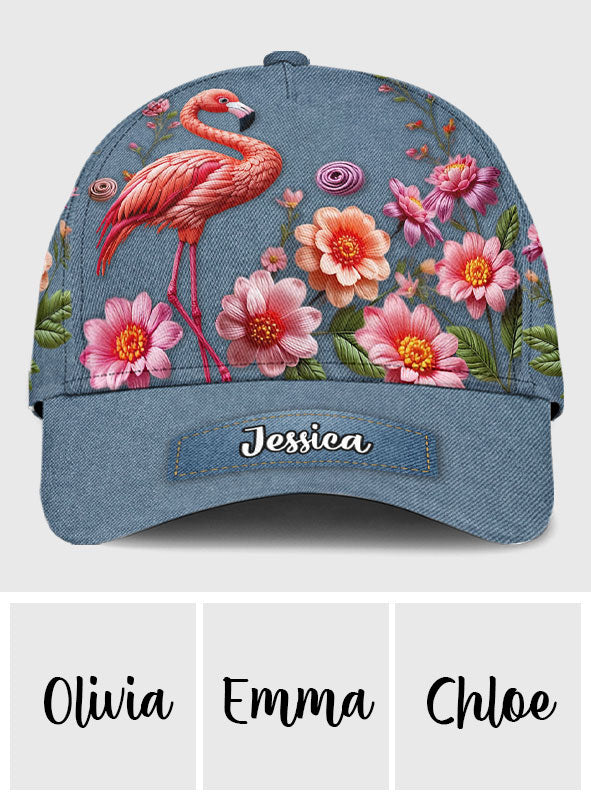 Casquette classique personnalisée « J’adore les flamants roses »