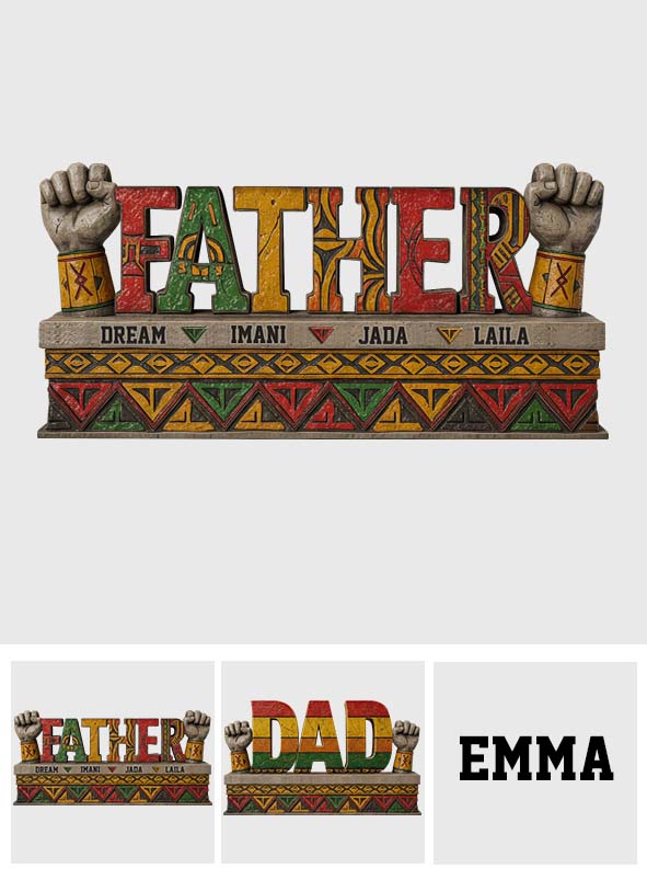 Papa Noir Dope - Plaque acrylique personnalisée pour père