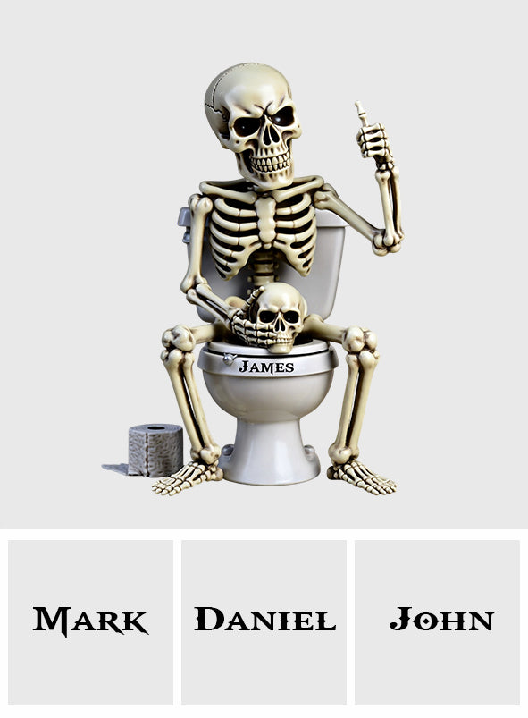 Funny Skull Toilet Bucket - Personalized Skull Custom Shaped Acrylic Plaque