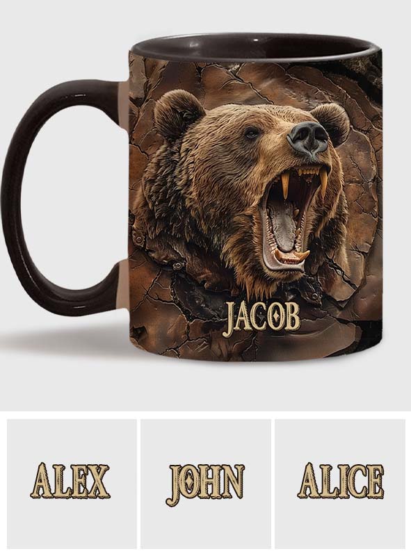 Mug personnalisé avec motif ours grizzlis réaliste - Mug à motif ours