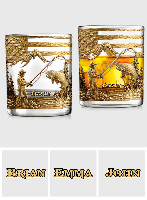 Fishing For Life - Personalized Fishing Whiskey Glass