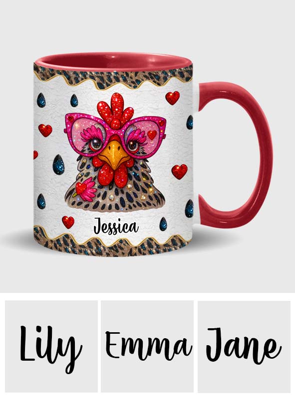 Crazy Chicken Lady - Personalized Chicken Accent Mug
