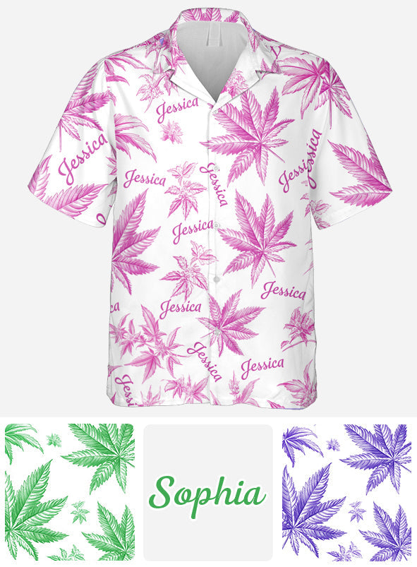 Défoncez-vous - Chemise hawaïenne personnalisée sur le thème du cannabis