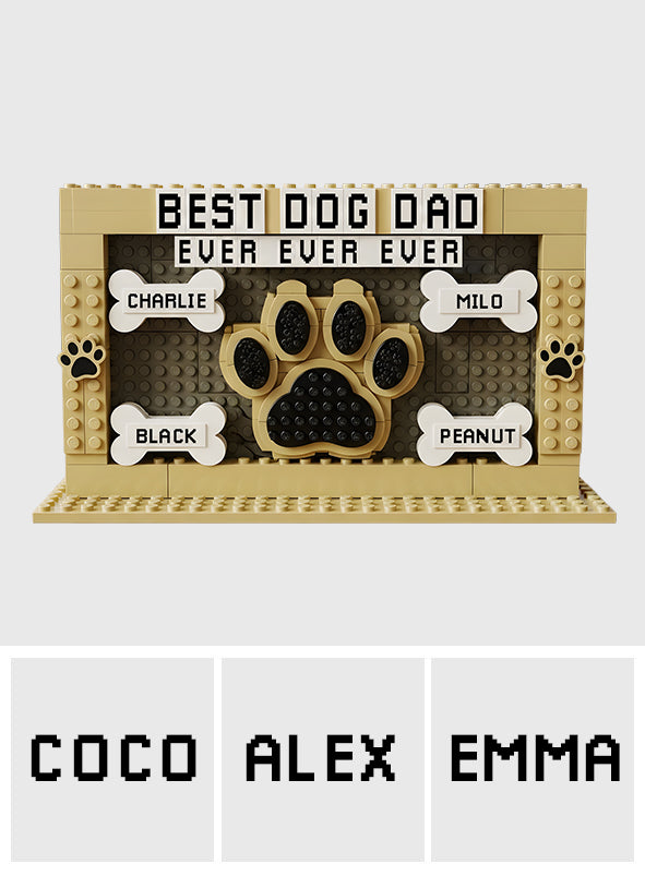Best Dog Dad Ever - Personalized Dog Custom Shaped Acrylic Plaque
