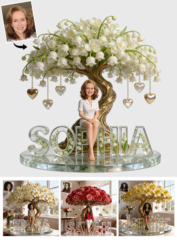 Custom Any Photo Birthmonth Flower - Personalized Self Love Custom Shaped Acrylic Plaque