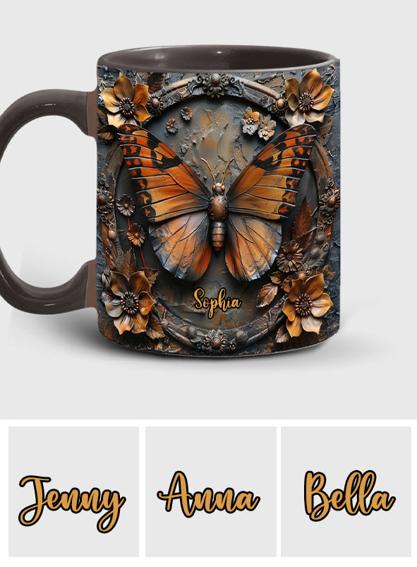 Mug personnalisé « Magnifique Monarque » avec motif papillon