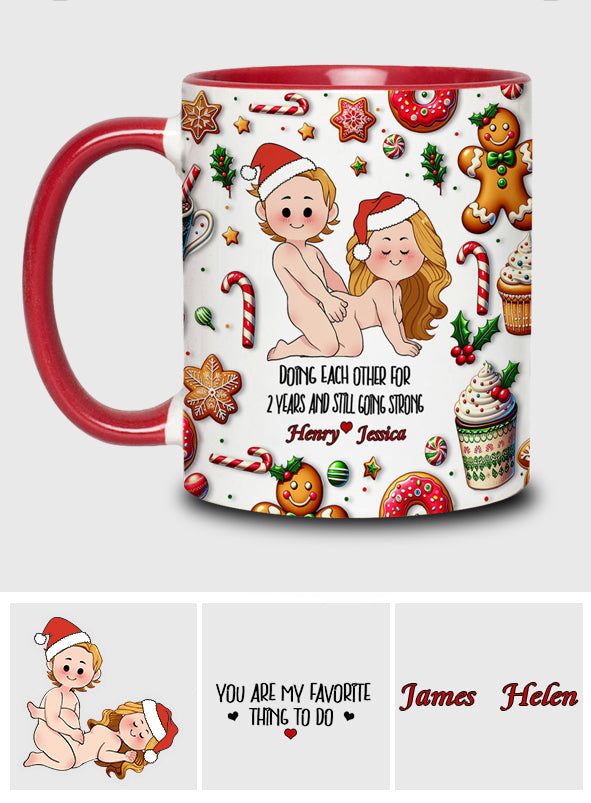 Doing Each Other - Personalized Couple Accent Mug