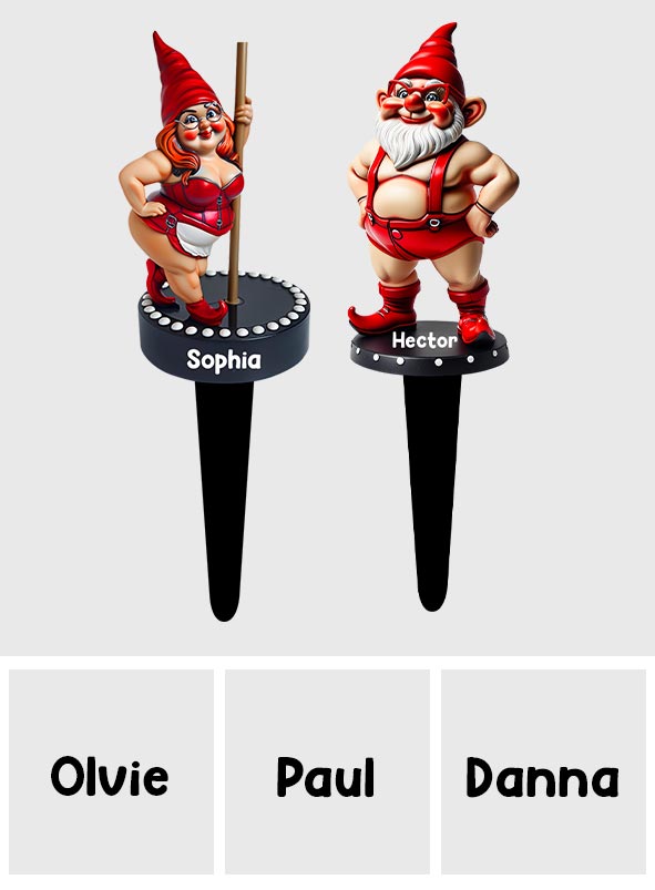 Couple de jardiniers amusants - Plaque de jardinage acrylique personnalisée