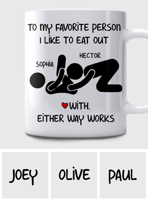 Cadeau d'anniversaire drôle et coquin pour elle/lui - Mug personnalisé pour couple