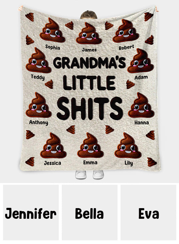 Couverture personnalisée pour grand-mère, mamie, mamie, petits cons