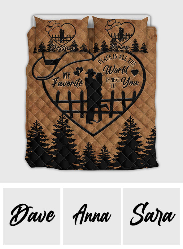 À tes côtés - Ensemble de courtepointe personnalisé pour fille de campagne