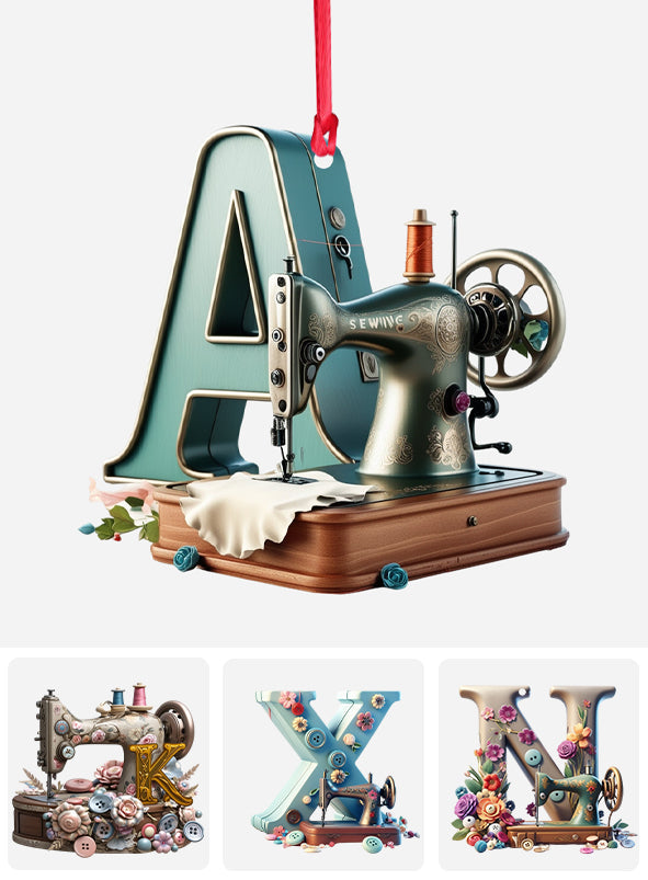 Beautiful Sewing Letter Ornament - Personalized Sewing Ornament