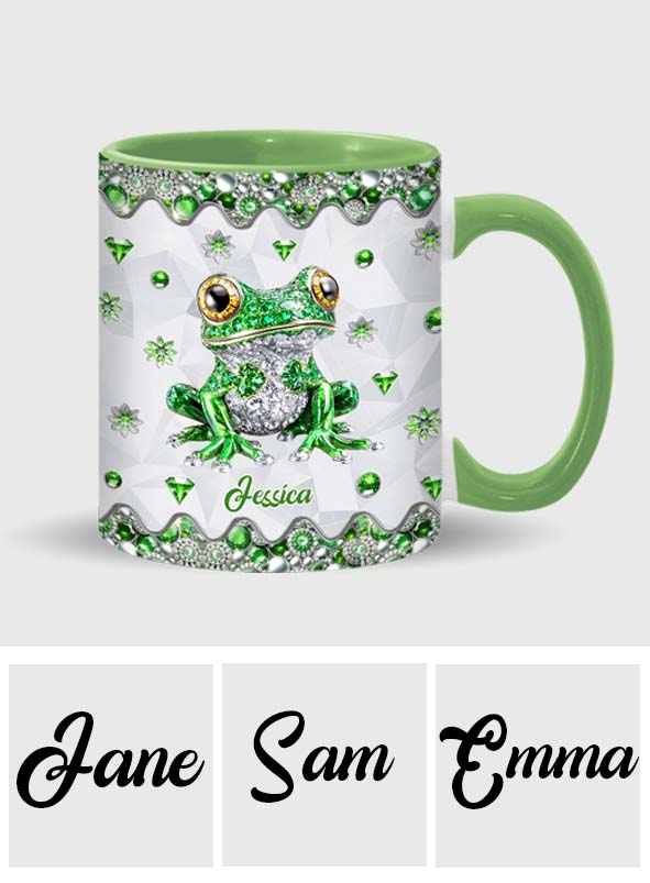 Mug personnalisé à motif grenouille « Juste une fille qui adore les grenouilles »
