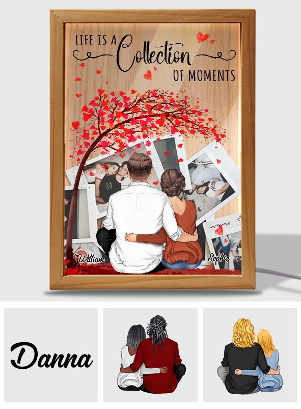 Créer des souvenirs ensemble - Cadre photo lumineux personnalisé pour couple
